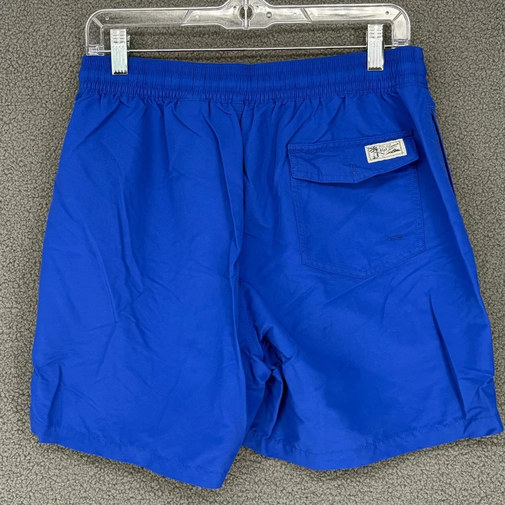 Polo Ralph Lauren Mens Royal Blue Swim Trunks Mesh Lined Shorts Medium